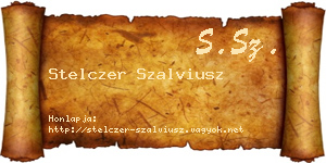 Stelczer Szalviusz névjegykártya